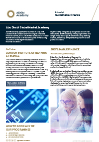 School of Sustainable Finance Leaflet